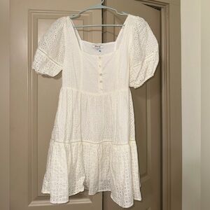 Madewell Ivory Eyelet Dress